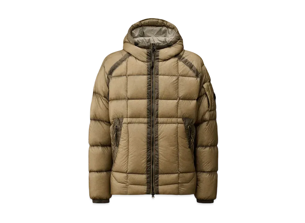 C.P Company D.D. Shell Hooded Medium Down Jacket "Vintage Khaki"
