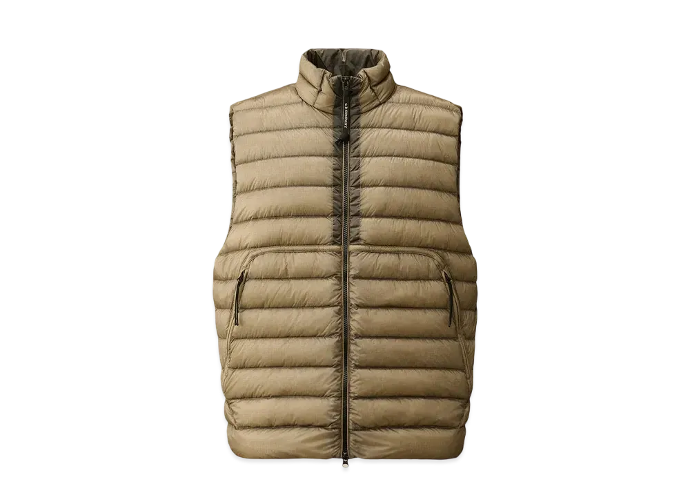 C.P Company D.D. Shell Lens Down Vest "Vintage Khaki"