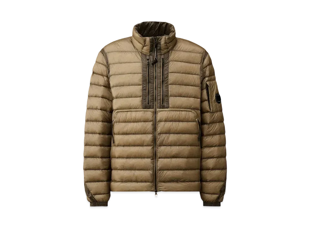 C.P Company D.D. Shell Collar Zip Down Jacket "Vintage Khaki"