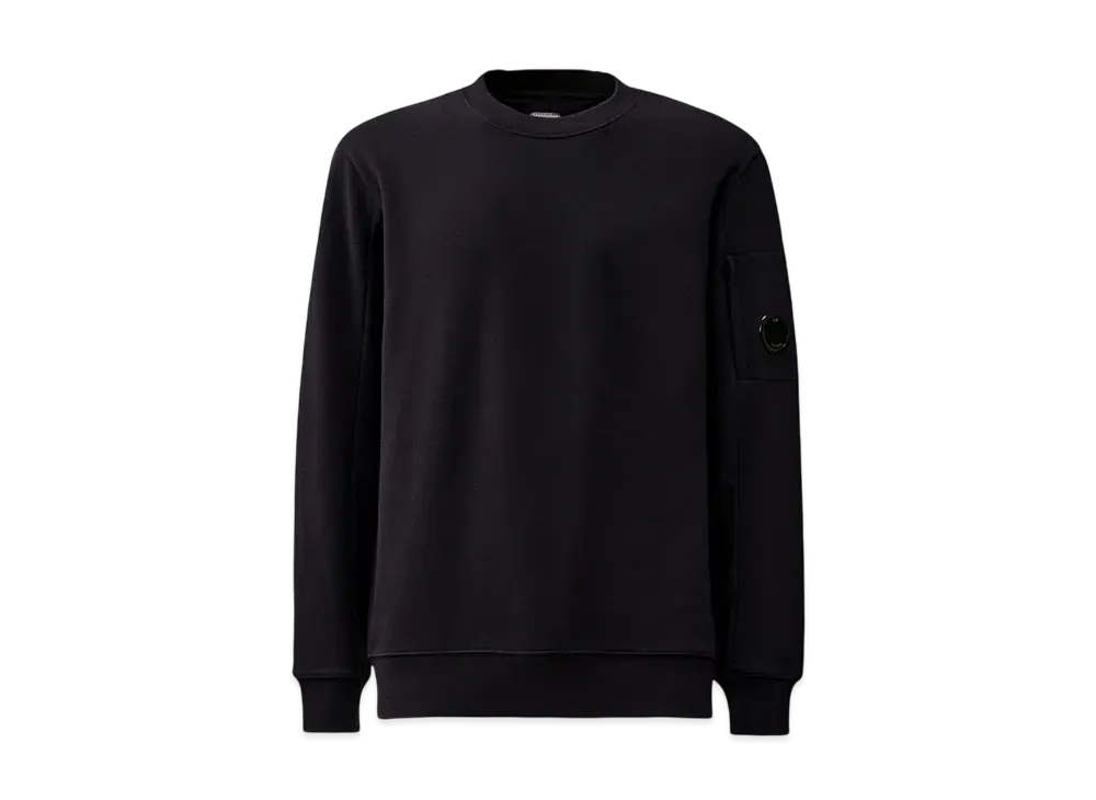 C.P Company Diagonal Raised Fleece Crew Neck Lens Sweatshirt "Total Eclipse"