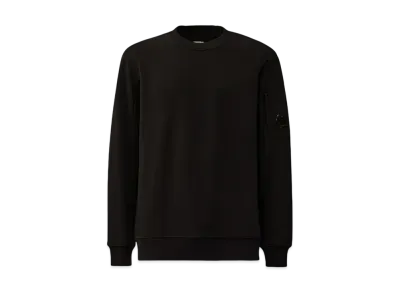 C.P Company Diagonal Raised Fleece Crew Neck Lens Sweatshirt "Black"