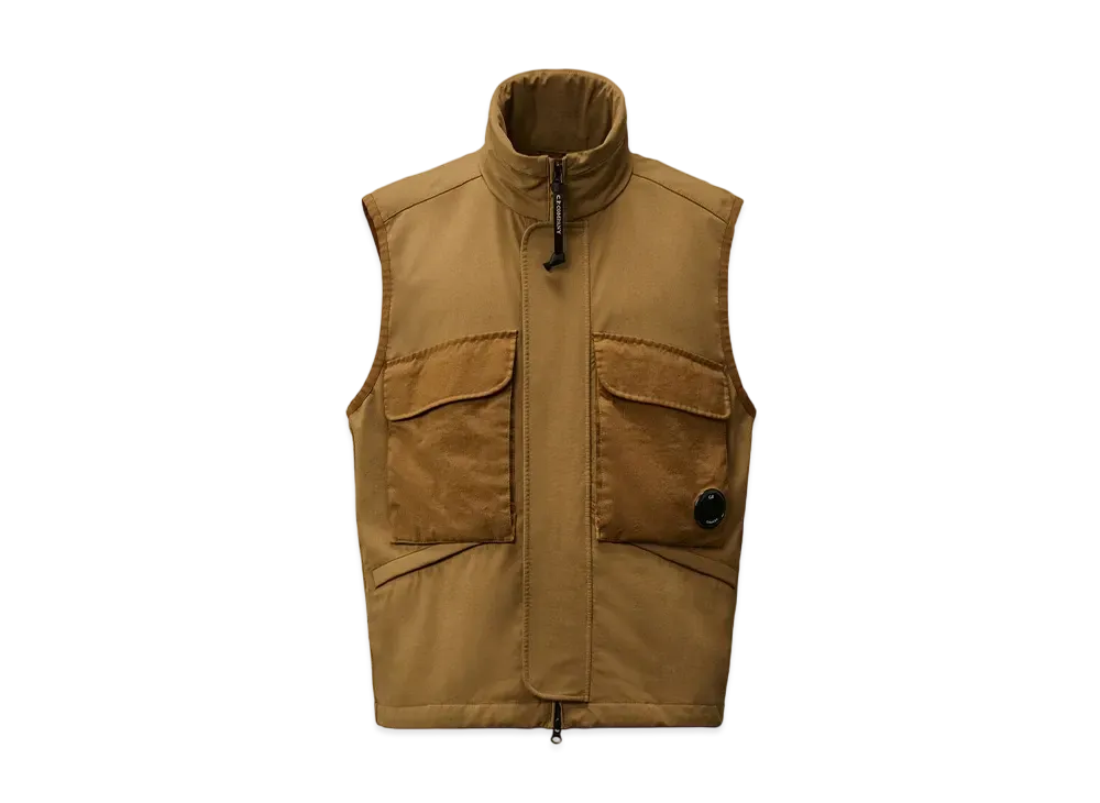 C.P. Company GD Shell Mixed Lens Vest "Toffee"
