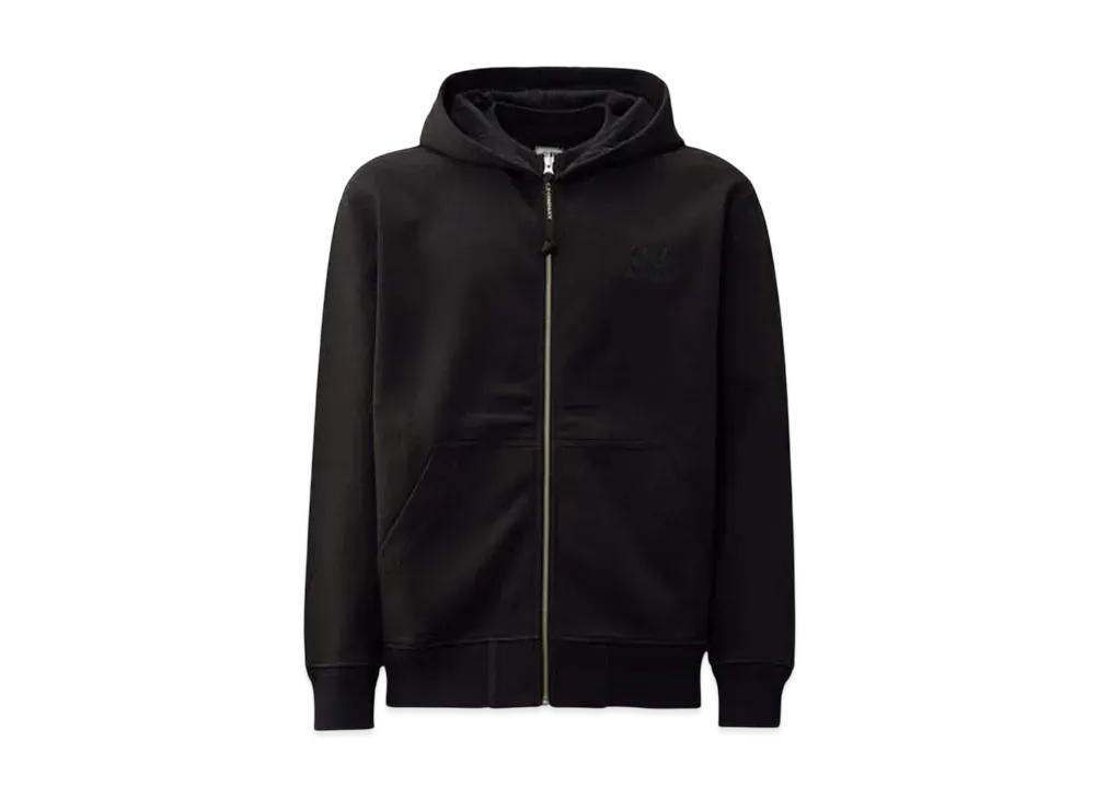 C.P. Company Diagonal Raised Fleece Crewneck Logo Sweatshirt "Total Eclipse Blue"