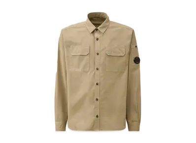 C.P. Company Organic Gabardine Lens Shirt "Vintage Khaki Beige"