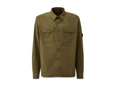 C.P. Company Organic Gabardine Lens Shirt "Ivy Green"