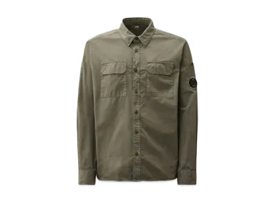 C.P. Company Organic Gabardine Lens Shirt "Smoked Pearl Grey"