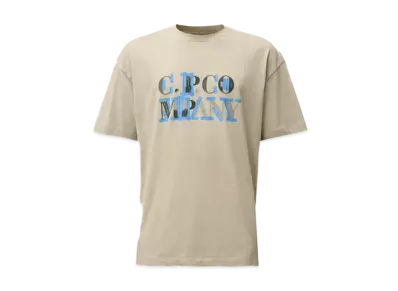 C.P. Company 30/1 Jersey Blurred Logo T-Shirt "Blue Fox Grey"