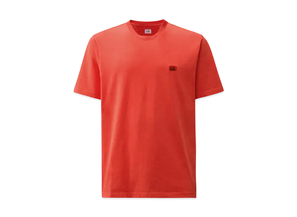 C.P. Company 30/1 Jersey Logo Patch T-Shirt "Poinciana Orange"