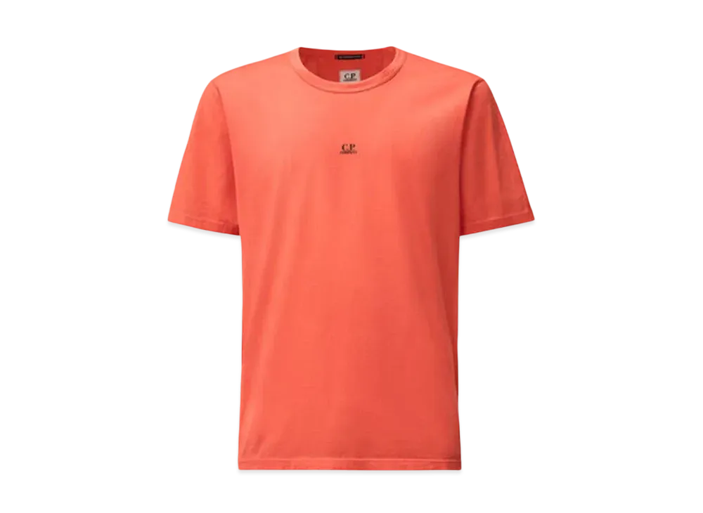 C.P. Company 70/2 Mercerized Jersey Printed Logo T-Shirt "Poinciana Orange"