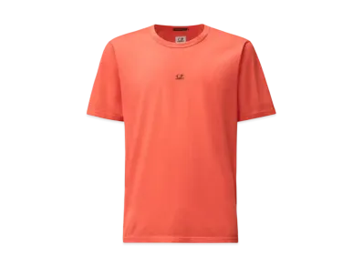 C.P. Company 70/2 Mercerized Jersey Printed Logo T-Shirt "Poinciana Orange"