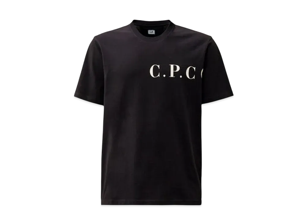 C.P. Company 30/1 Jersey Front-Back Logo T-Shirt "Total Eclipse Blue"