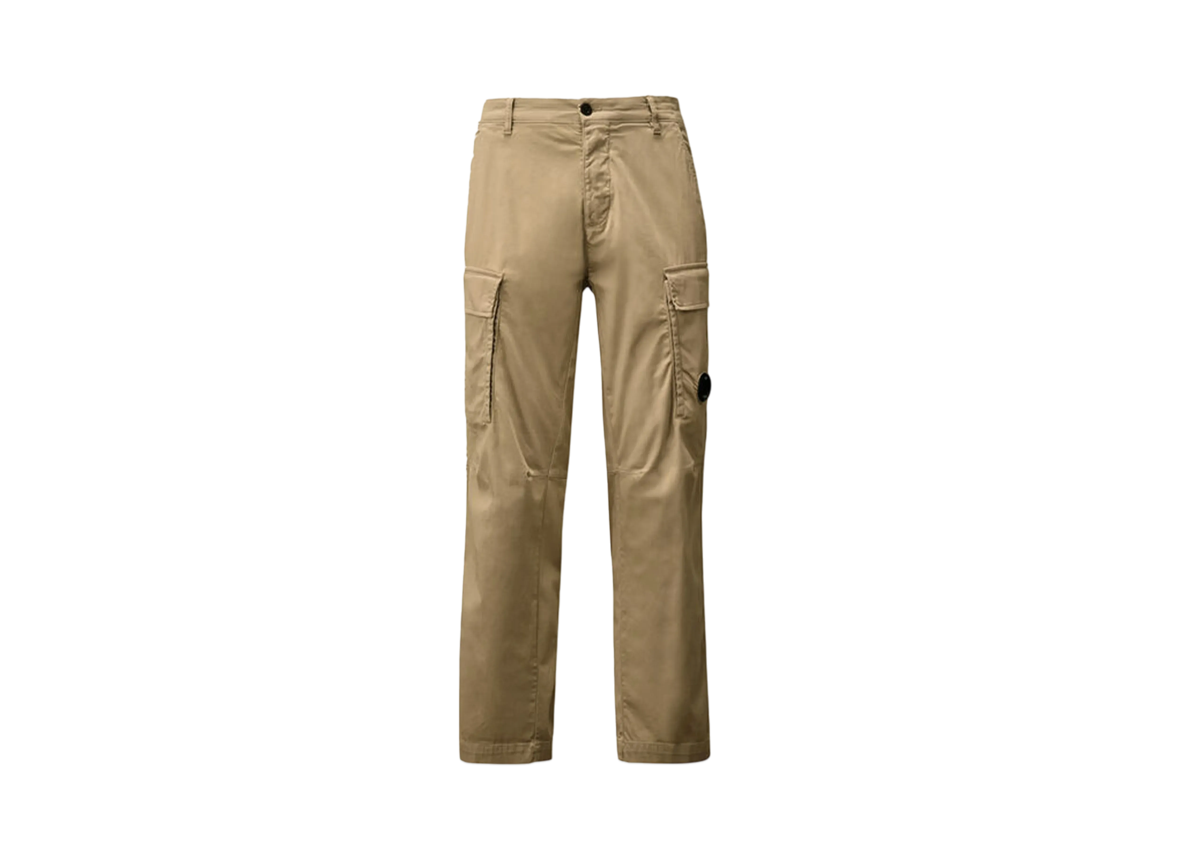 C.P. Company Stretch Sateen Loose Cargo Pants "Vintage Khaki Beige"