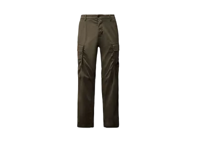C.P. Company Stretch Sateen Loose Cargo Pants "Smoked Pearl Grey"
