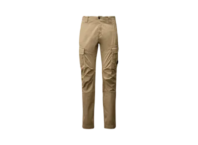 C.P. Company Stretch Sateen Cargo Lens Pants "Vintage Khaki Beige"