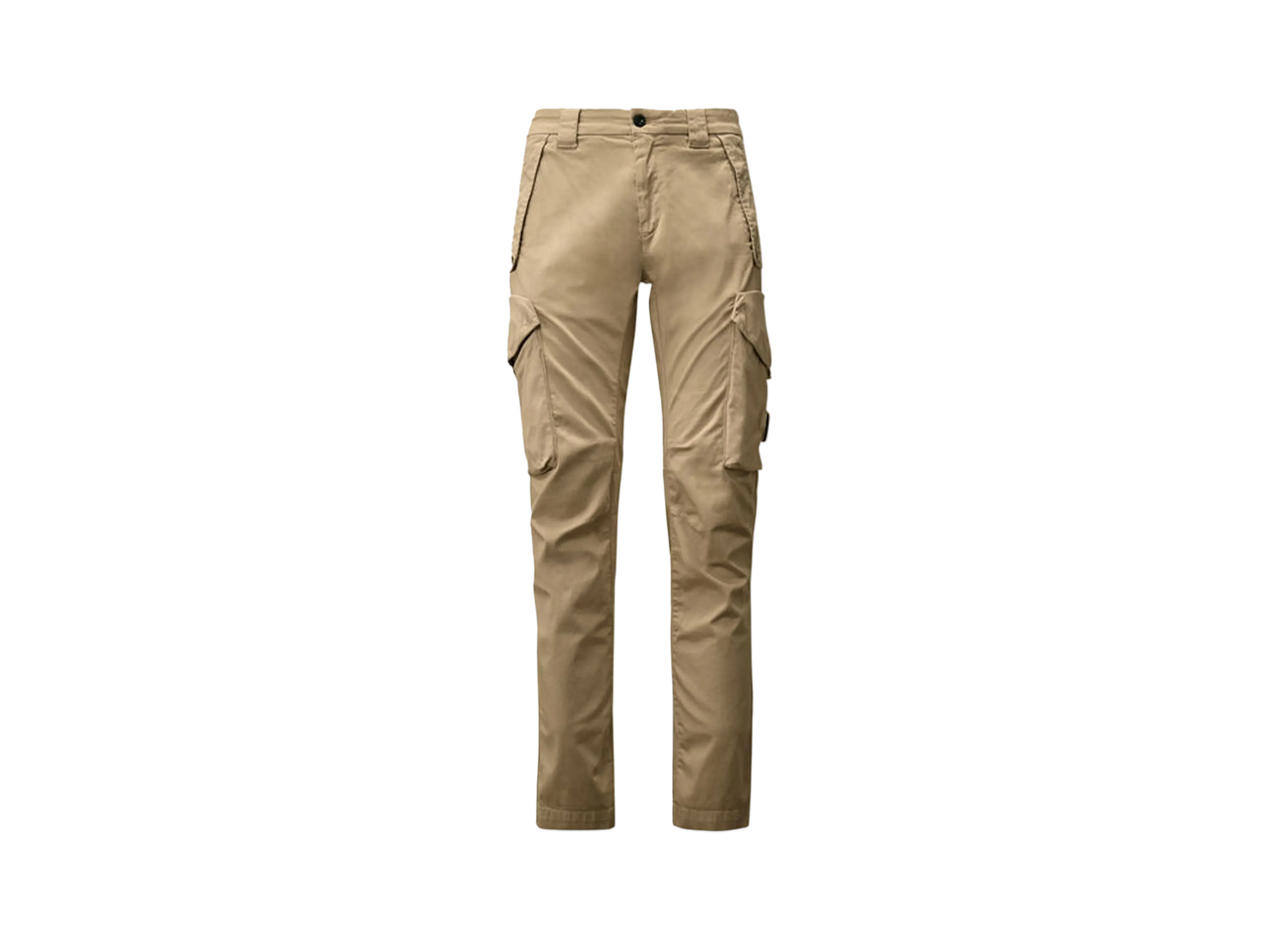 C.P. Company Stretch Sateen Utility Cargo Lens Pants "Vintage Khaki Beige"
