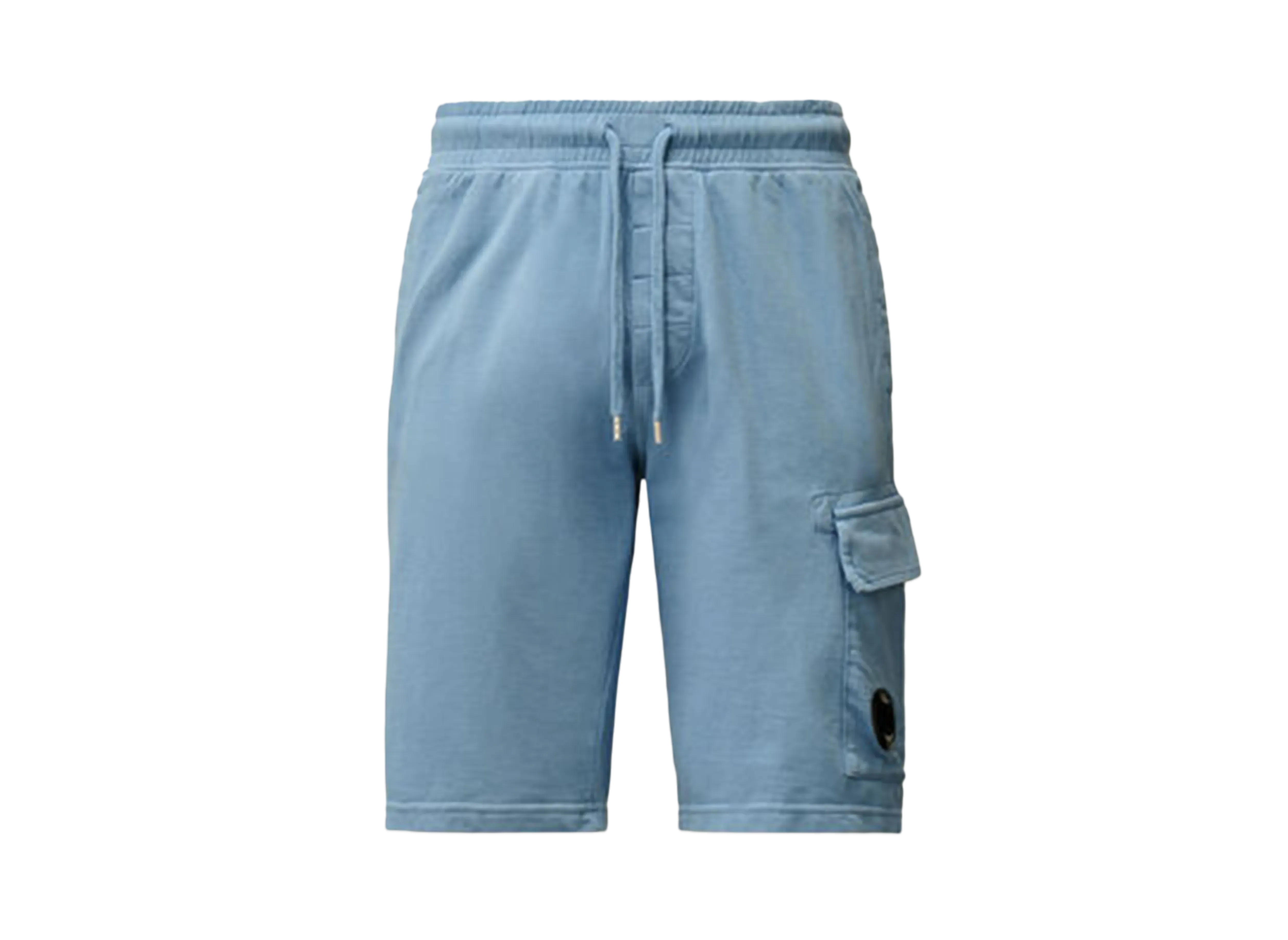C.P. Company Light Fleece Cargo Lens Shorts "Pacific Coast Light Blue"