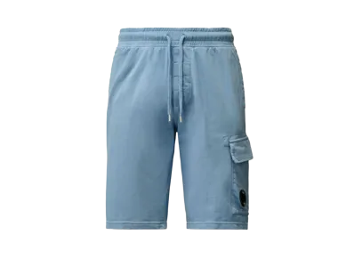 C.P. Company Light Fleece Cargo Lens Shorts "Pacific Coast Light Blue"