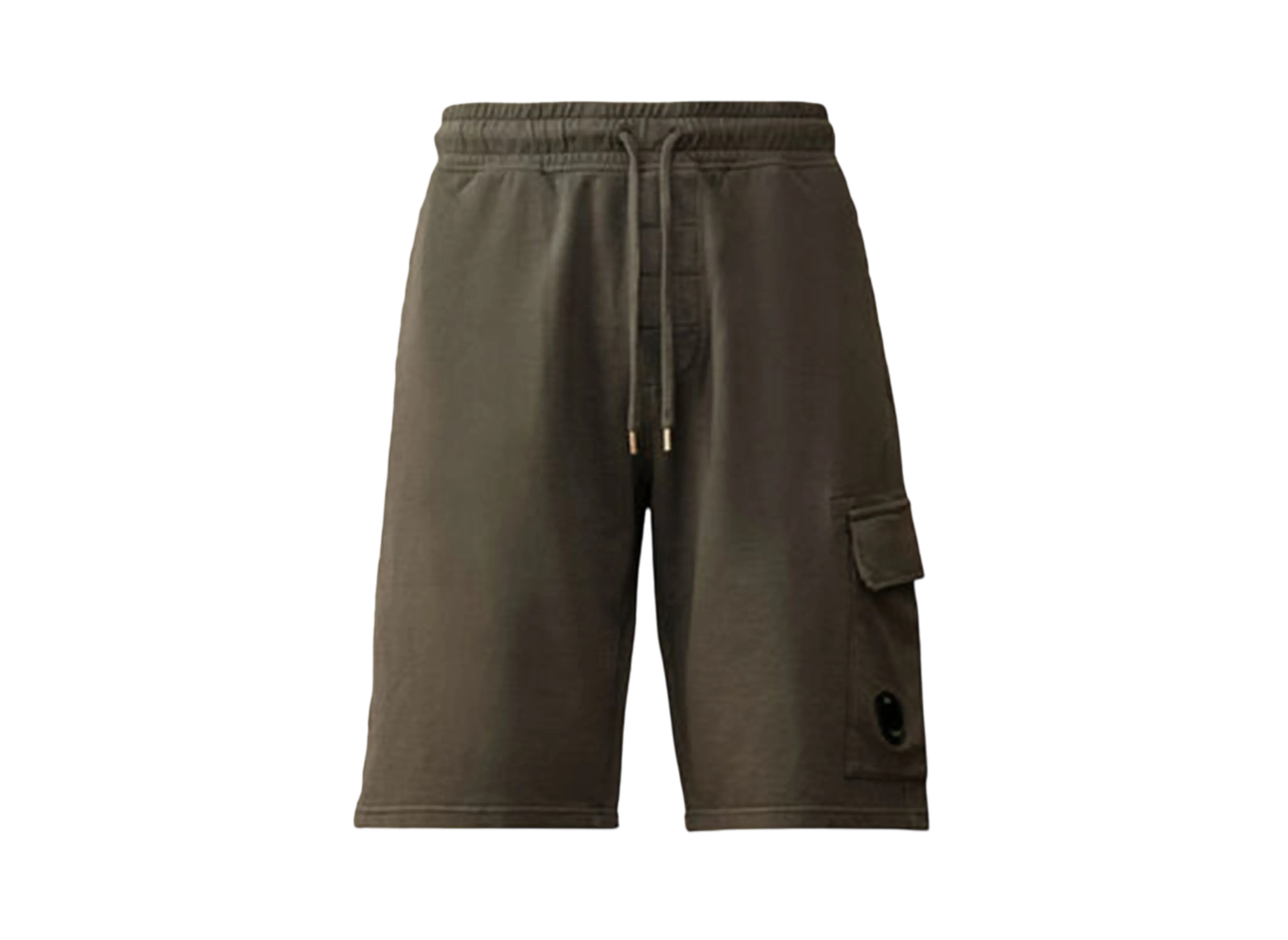 C.P. Company Light Fleece Cargo Lens Shorts "Smoked Pearl Grey"