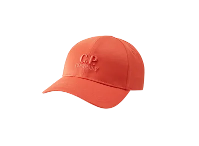 C.P. Company Gabardine Logo Cap "Poinciana Orange"