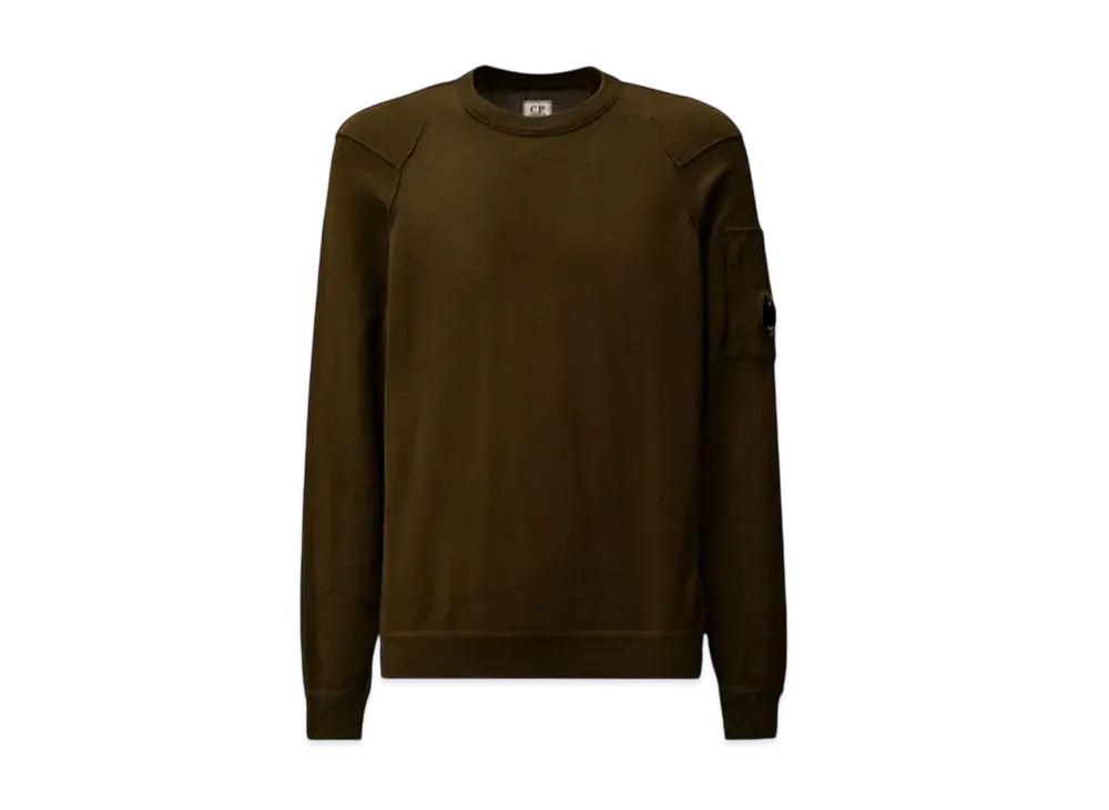 C.P. Company Sea Island Crewneck Lens Knit "Ivy Green"