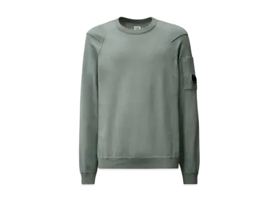 C.P. Company Sea Island Crewneck Lens Knit "Stormy Weather Blue"