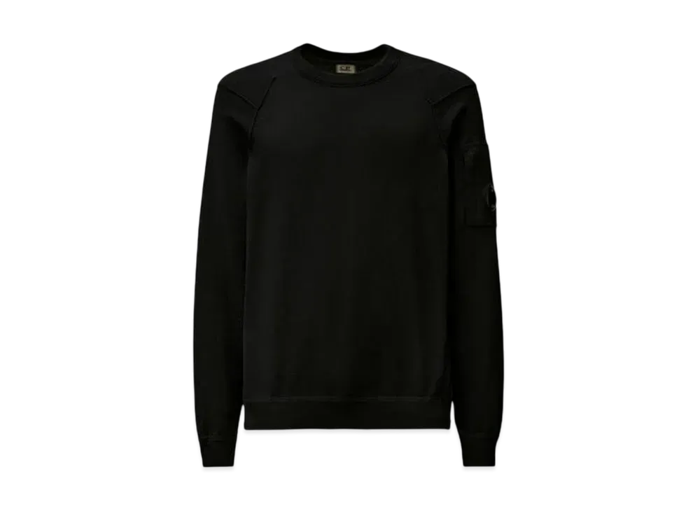 C.P. Company Sea Island Crewneck Lens Knit "Total Eclipse Blue"