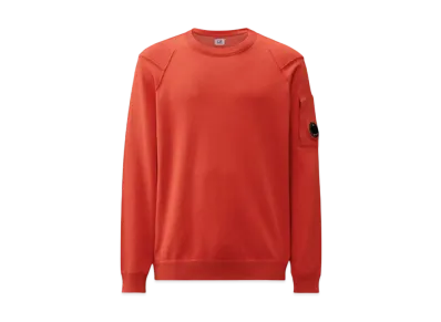 C.P. Company Sea Island Crewneck Lens Knit "Poinciana Orange"