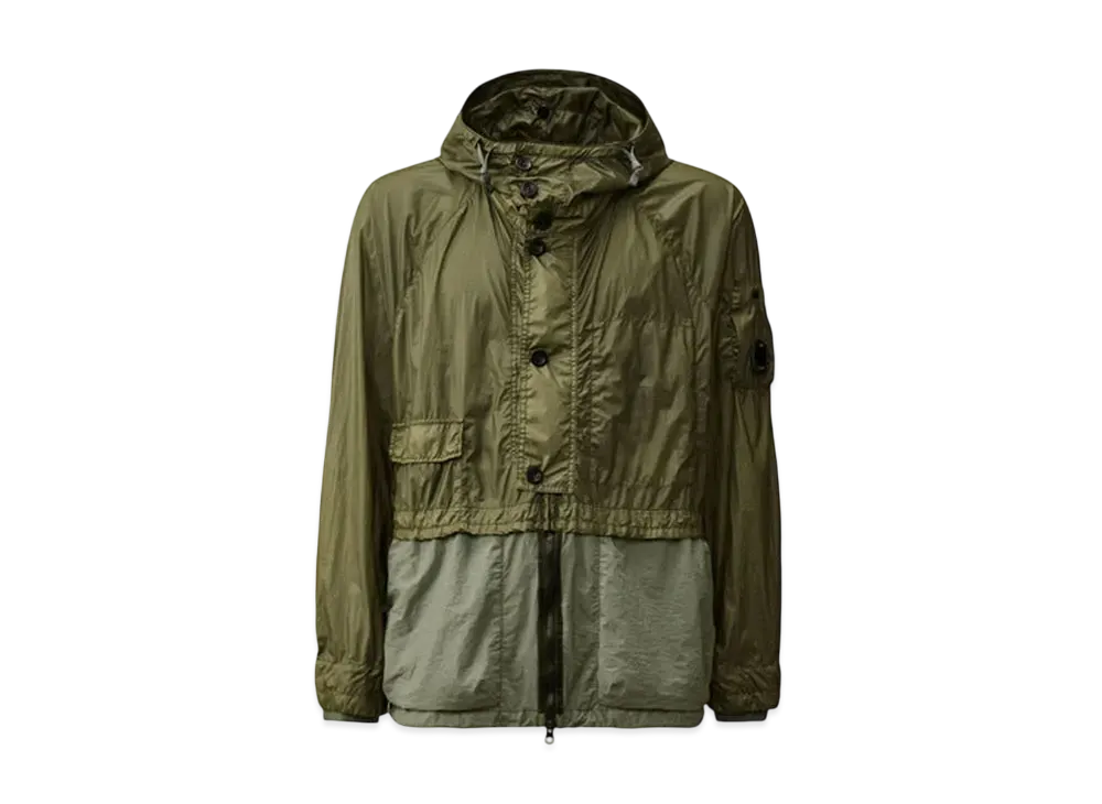 C.P. Company Taylon L Mixed Hooded Jacket "Thyme Green"