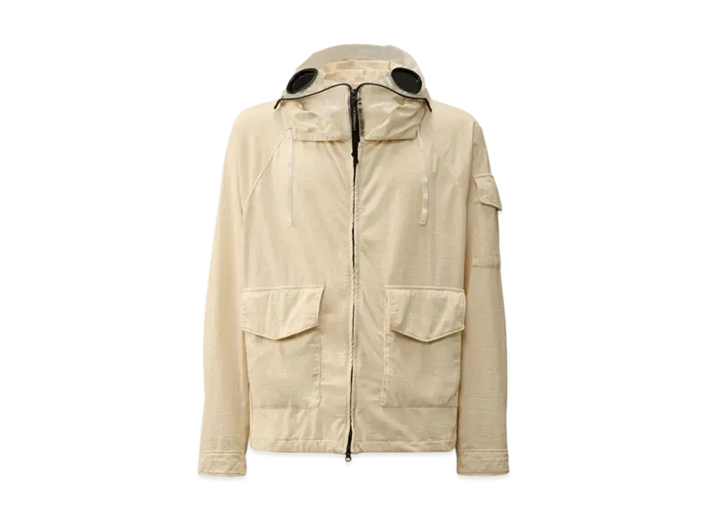 C.P. Company Knitted Nylon Jersey Explorer Jacket "Pistachio Shell Beige"