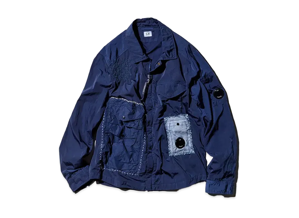 C.P. Company by Sashiko Gals Overshirt In Chrome-R Sashiko "Blue"