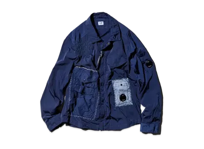 C.P. Company by Sashiko Gals Overshirt In Chrome-R Sashiko "Blue"