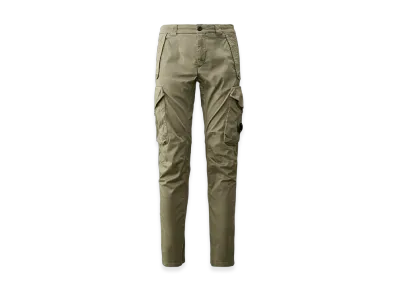 C.P. Company Stretch Sateen Ergonomic Lens Utility Pants "Agave Green"