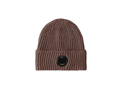 C.P. Company Extra Fine Merino Wool Lens Beanie "Boulevard Grey"