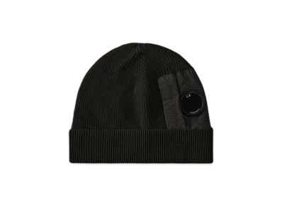 C.P. Company Extrafine Merino Wool Lens Beanie "Black"