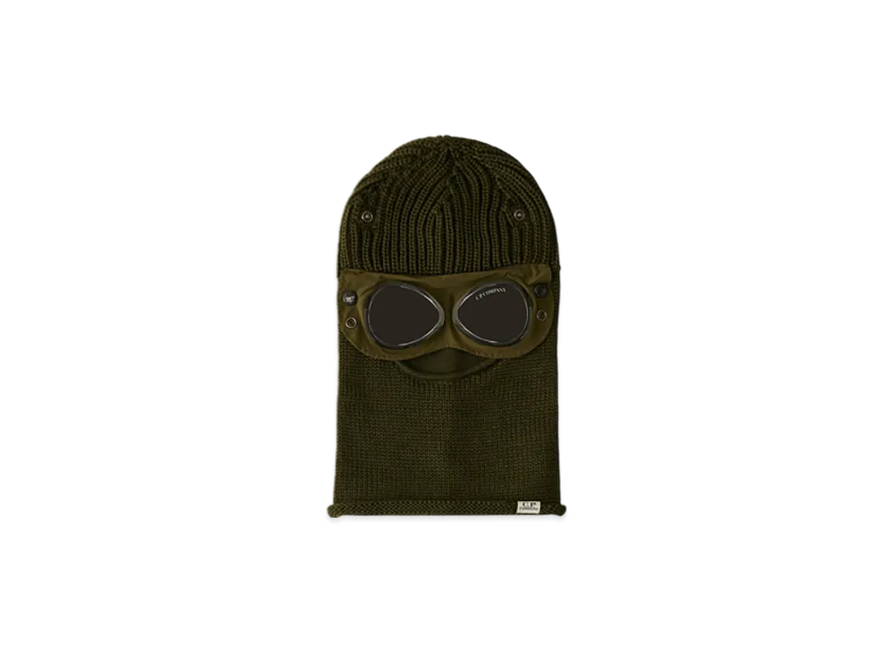 C.P. Company Extra Fine Merino Wool Goggle Balaclava "Ivy Green"