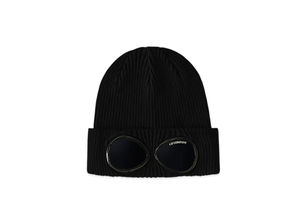 C.P. Company Cotton Goggle Beanie "Total Eclipse Blue"