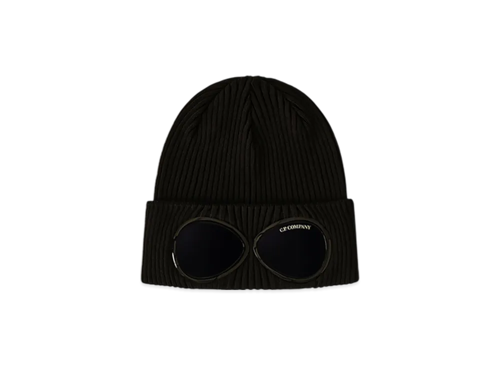 C.P. Company Cotton Goggle Beanie "Black"