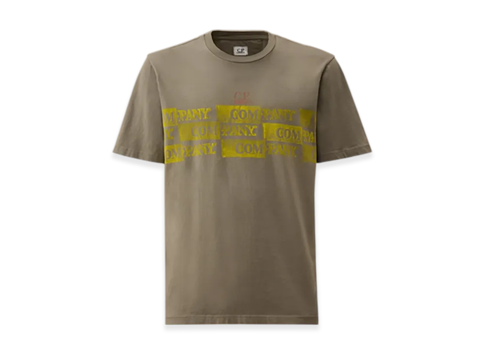C.P. Company 24/1 Jersey Horizontal Logo T-Shirt "Smoked Pearl Grey"