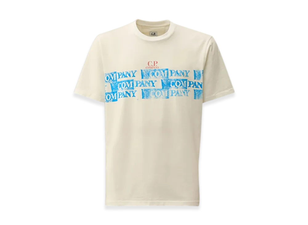 C.P. Company 24/1 Jersey Horizontal Logo T-Shirt "Gauze White"