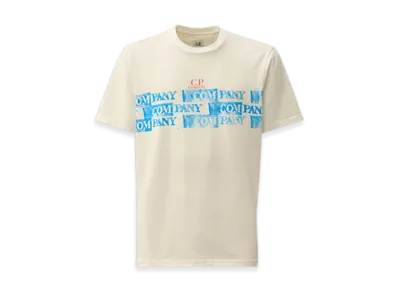 C.P. Company 24/1 Jersey Horizontal Logo T-Shirt "Gauze White"