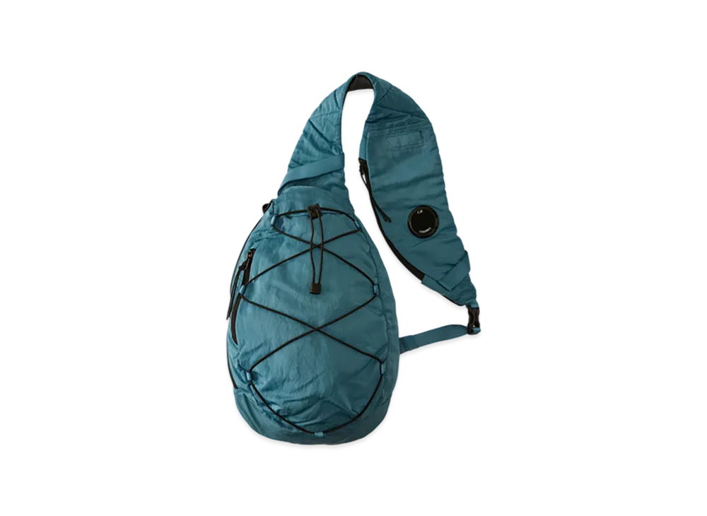 C.P. Company Nylon B Lens Crossbody Rucksack "Aegean Blue Light Blue"