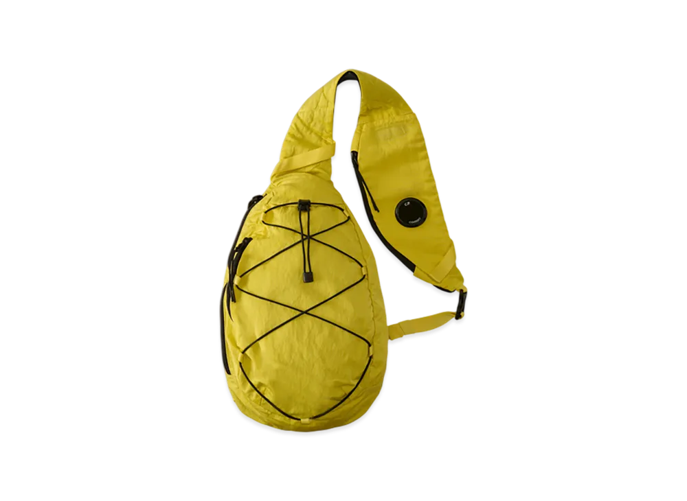 C.P. Company Nylon B Lens Crossbody Rucksack "Green Sheen Yellow"