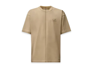 C.P. Company 24/1 Jersey Short Sleeve Printed Logo T-Shirt "Pistachio Shell Beige"