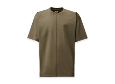 C.P. Company 24/1 Jersey Short Sleeve Printed Logo T-Shirt "Gunmetal Grey"