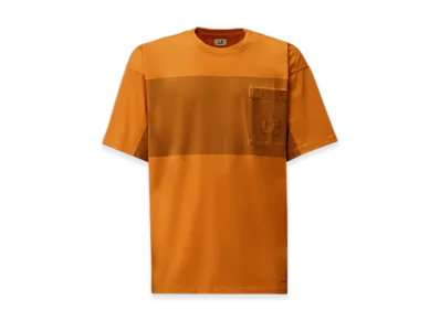 C.P. Company 24/1 Jersey Short Sleeve Printed Chest Pocket T-Shirt "Russet Orange"
