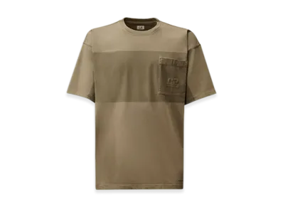C.P. Company 24/1 Jersey Short Sleeve Printed Chest Pocket T-Shirt "Gunmetal Grey"