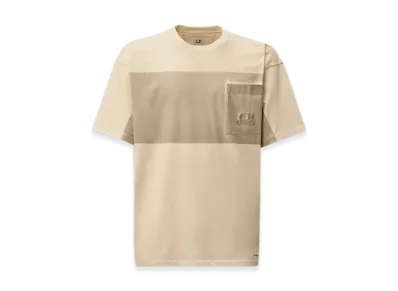 C.P. Company 24/1 Jersey Short Sleeve Printed Chest Pocket T-Shirt "Pistachio Shell Beige"
