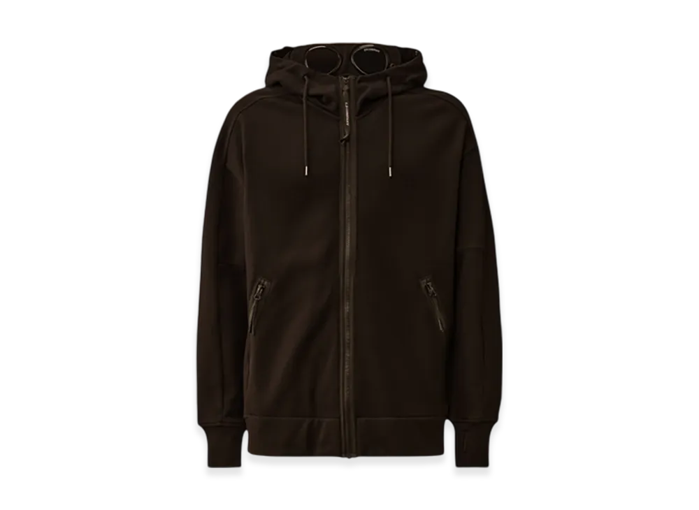 C.P. Company Diagonal Raised Fleece Goggle Sweatshirt "Black"