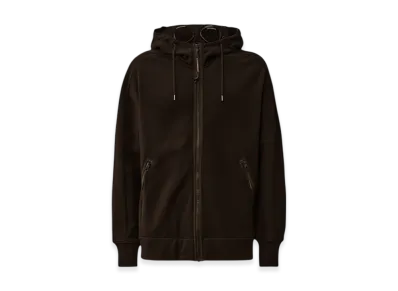 C.P. Company Diagonal Raised Fleece Goggle Sweatshirt "Black"