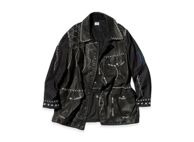 C.P. Company by Sashiko Gals Lether Jacket Sashiko "Black"